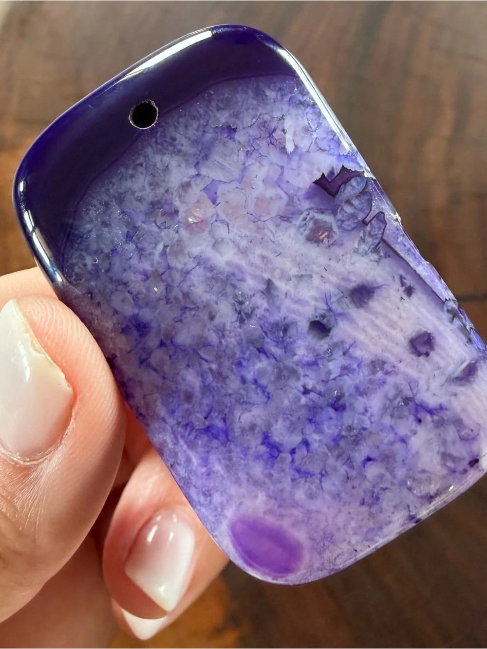 Purple Druzy Agate Pendant Dyed Crystal Necklace Gemstone Natural Stone Jewelry